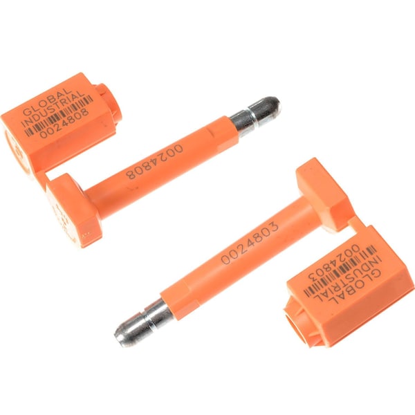 High Security Bolt Seal, Orange, 50PK